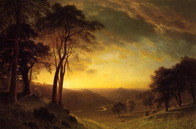 Albert Bierstadt Oil Painting The Sacramento River Valley - Click Image to Close